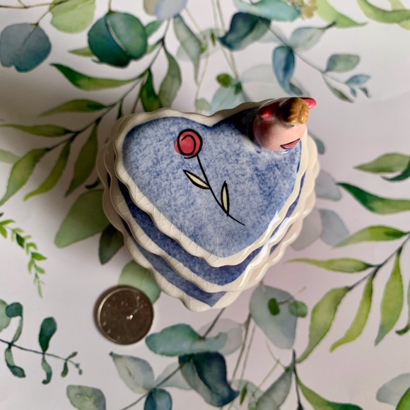 3/$45 ⭐️ RUSS Stacking Heart Boxes Porcelain Pink Trinket Holder (NEW) - Picture 8 of 9